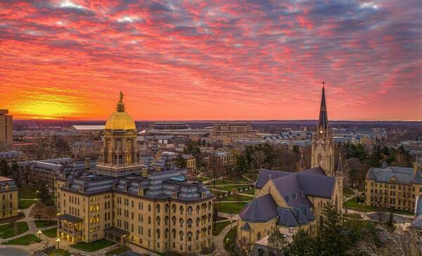 Notre Dame at Sunset