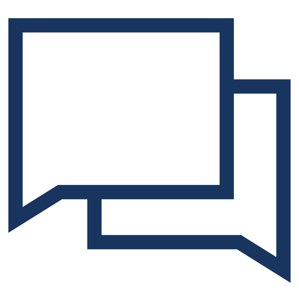 Conversation boxes icon navy