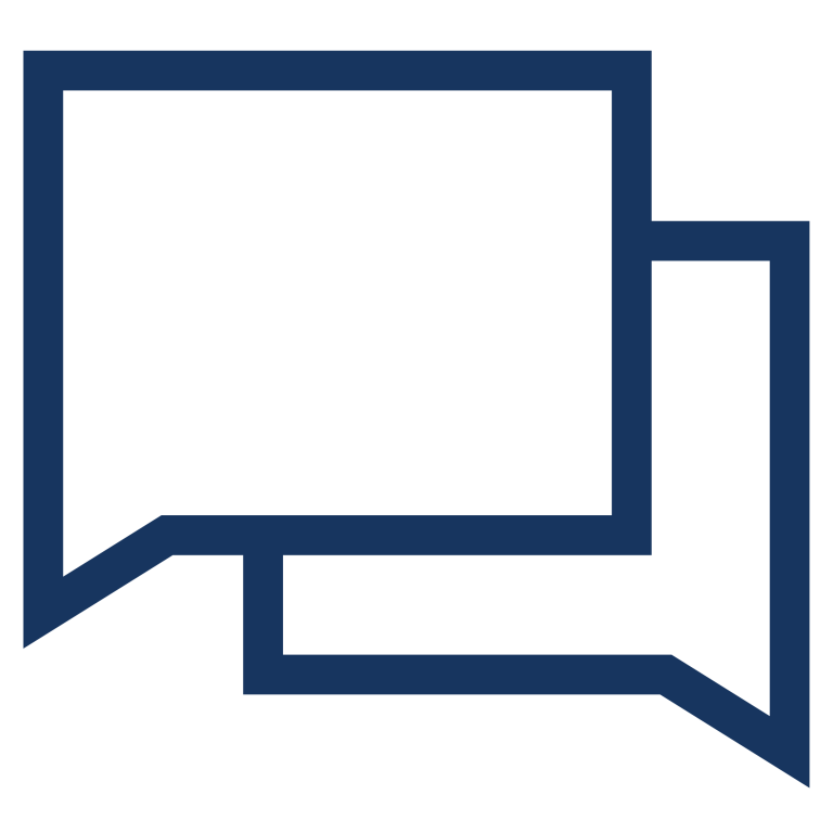 Conversation boxes icon navy
