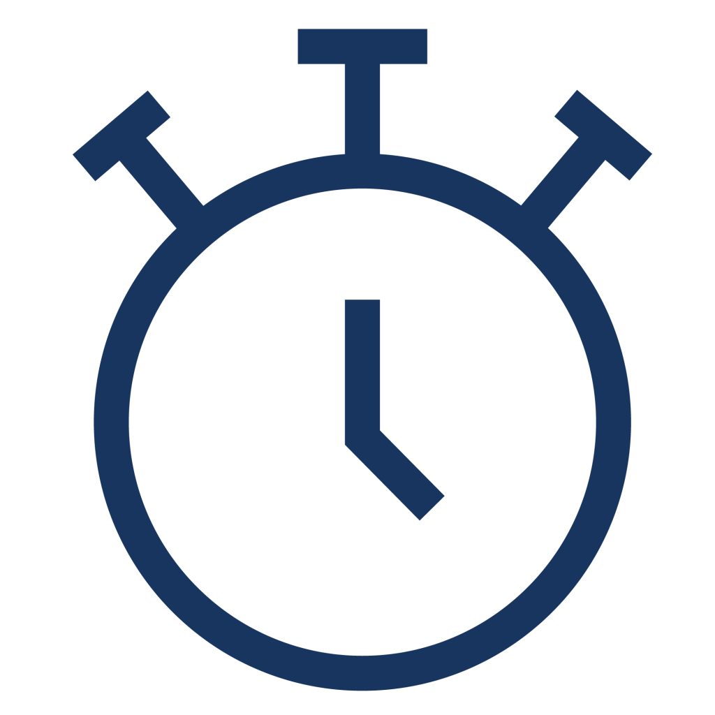 Stopwatch icon navy